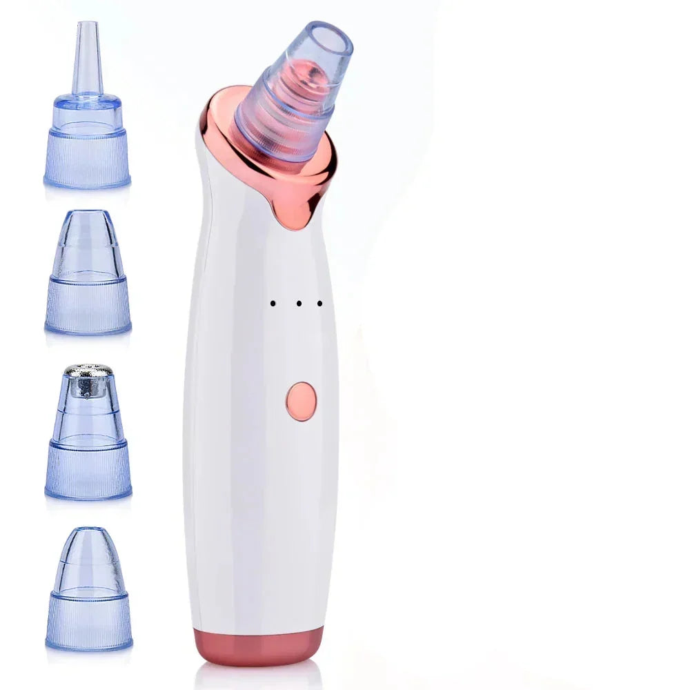 Electric Facial Pore Vacuum with Rechargeable Suction and Cleaning Tip