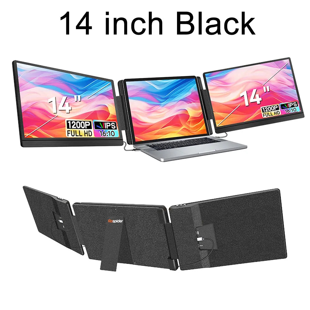 Dual-Screen Laptop Monitor Extender, 14–16 Inch IPS