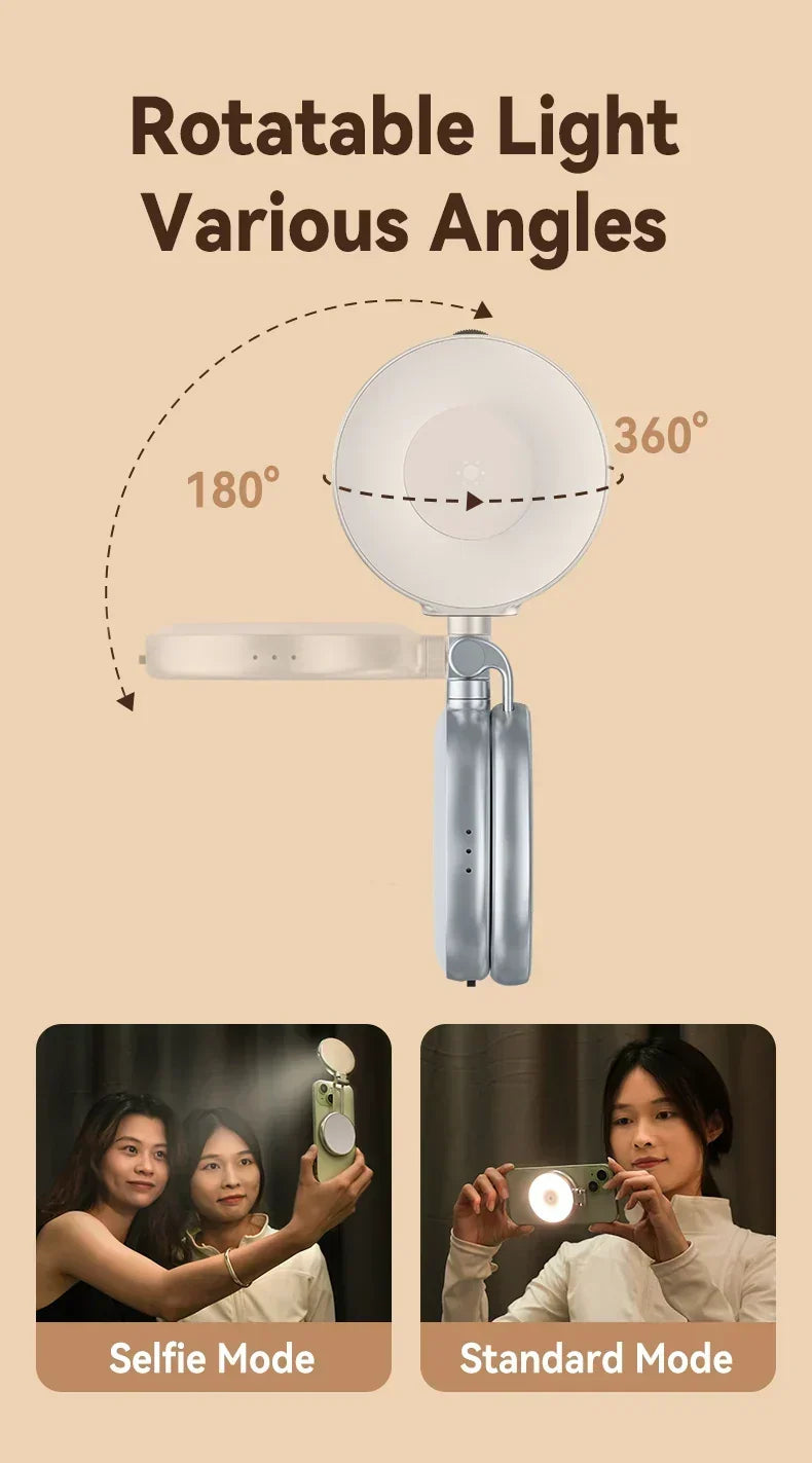 Magnetic Selfie Ring Light | Height Adjustable LED Phone Light
