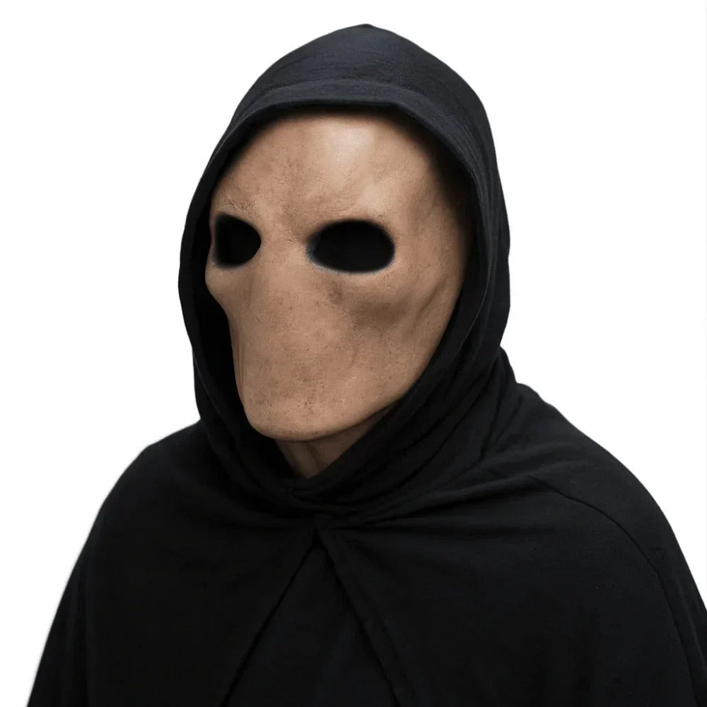 Faceless Man Halloween Mask, Beige Full Head Latex Costume Mask