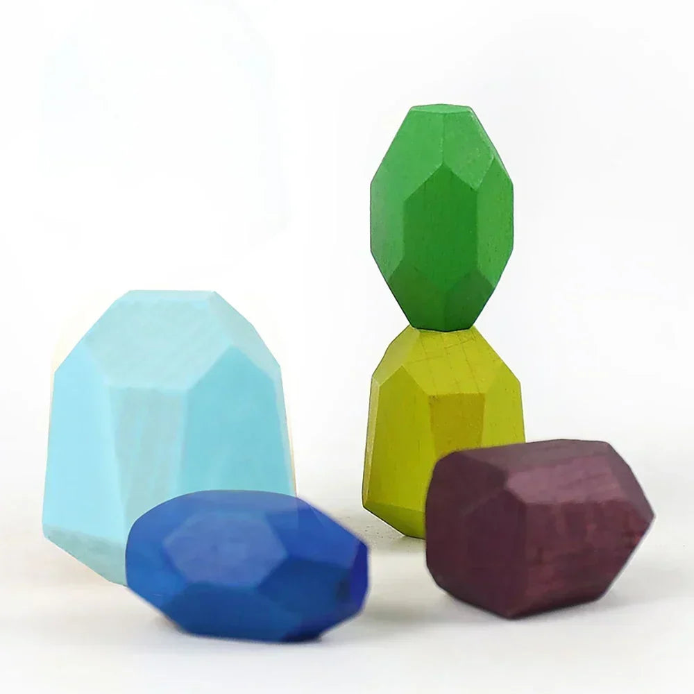 Wooden Stacking Stones Balancing Set