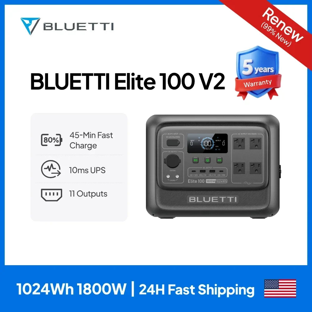 Portable Power Station, 1800W and 1024Wh