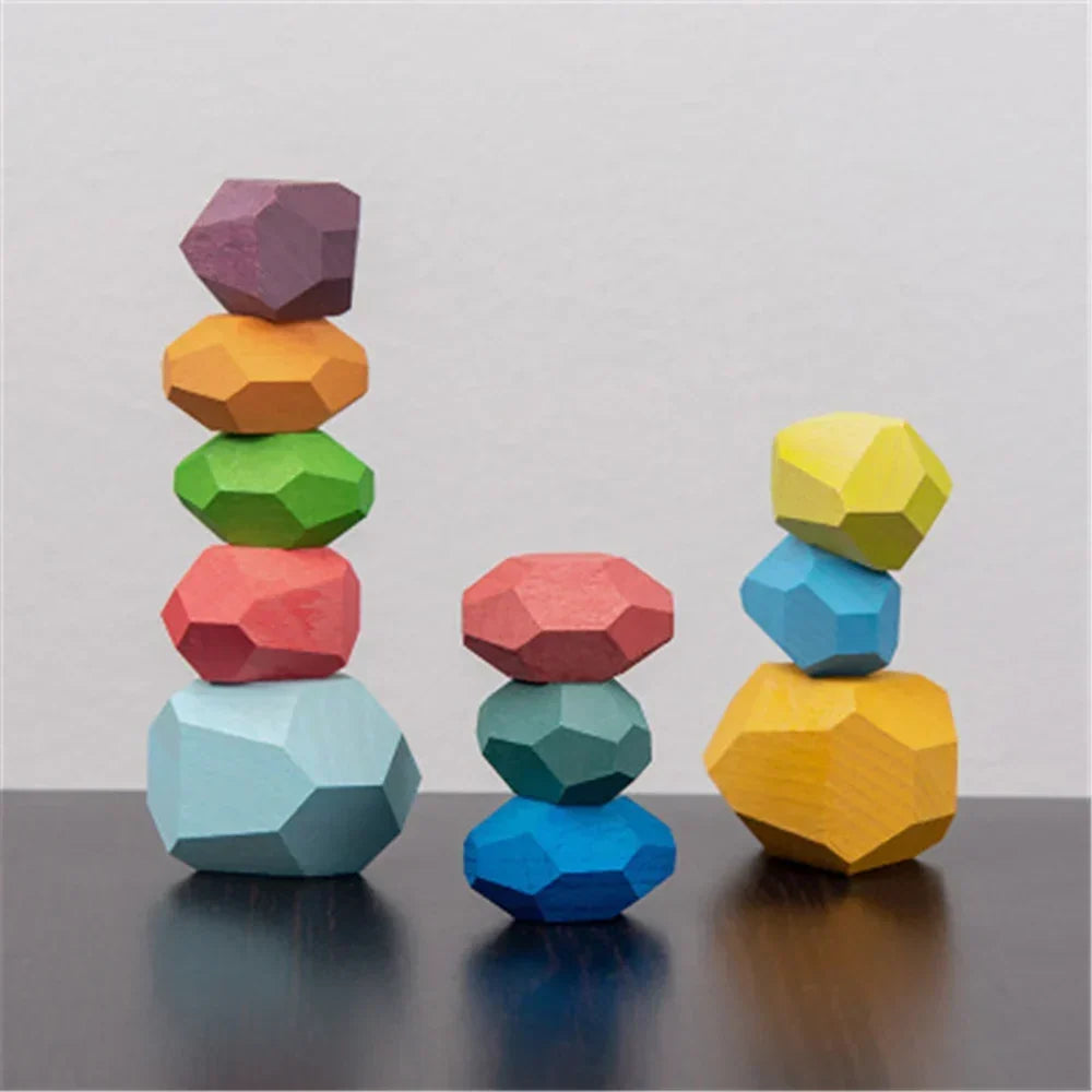 Wooden Stacking Stones Balancing Set