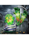 5.5 ft Halloween Inflatable Zombie with Waving Hand and LED Lights