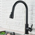 Modern Pull-Down Kitchen Tap | Matte Black Stainless Steel