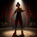 94.5 Inch Animated Clown Halloween Prop with Light-Up Eyes and Sound