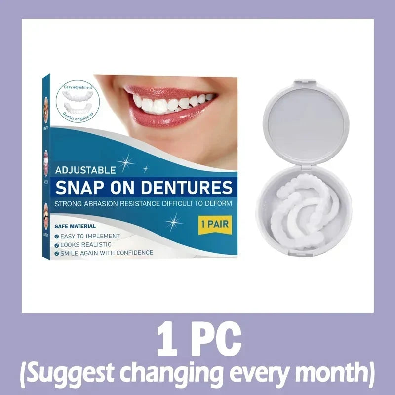 Instant Adjustable Snap-On Denture Kit | Medical-Grade Invisible Teeth for Gap Repair & Temporary Crowns