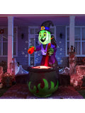 6 ft Halloween Inflatable Witch with Bubbling Cauldron and LEDs