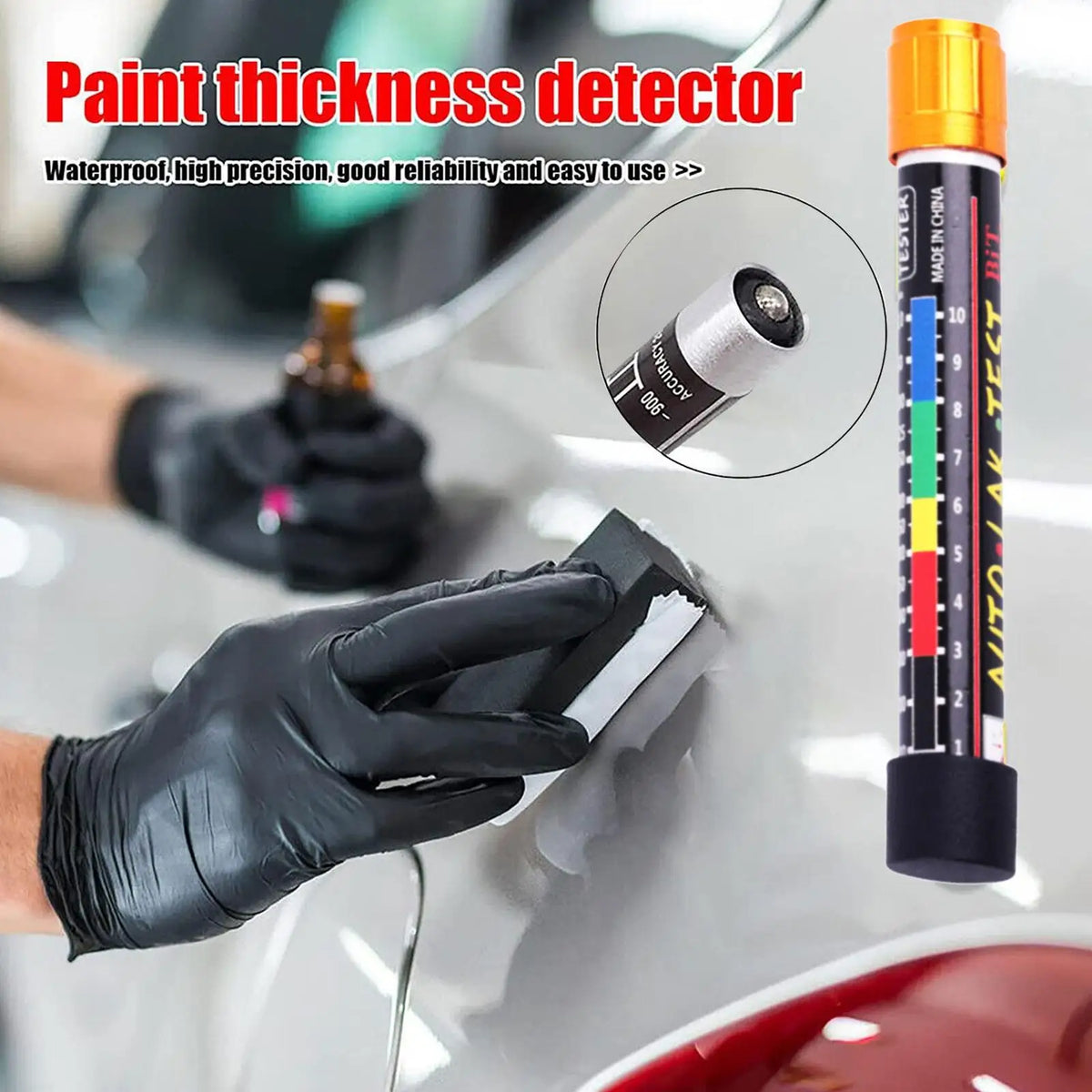 Professional Paint Thickness Gauge | Magnetic Tip 20 Micron Precision