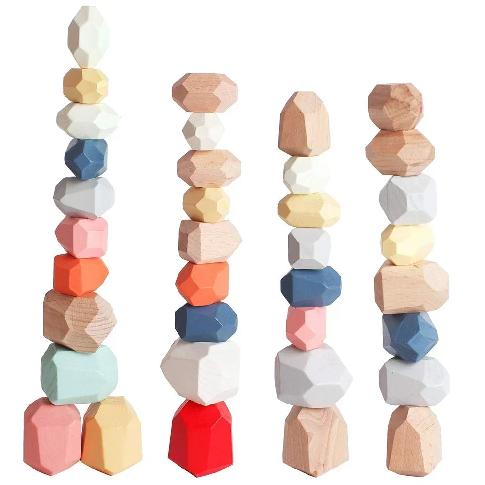 Wooden Stacking Stones Balancing Set