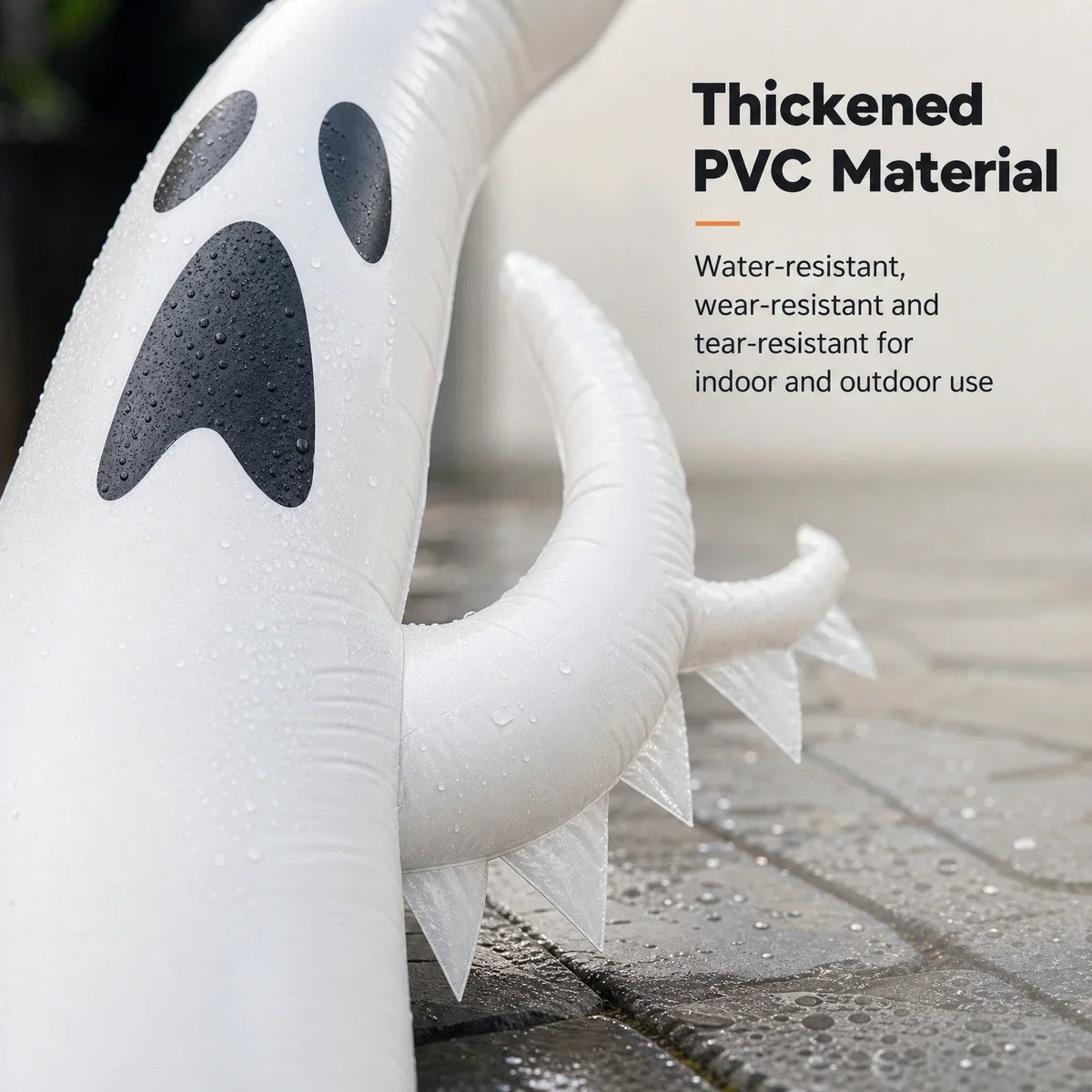 Large Inflatable Standing Ghost Halloween Yard Decoration, White