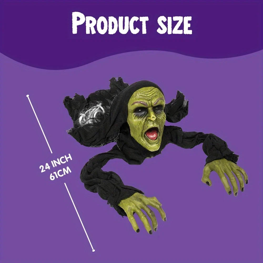 Halloween Zombie Groundbreaker Yard Prop with Scream and Red Eyes