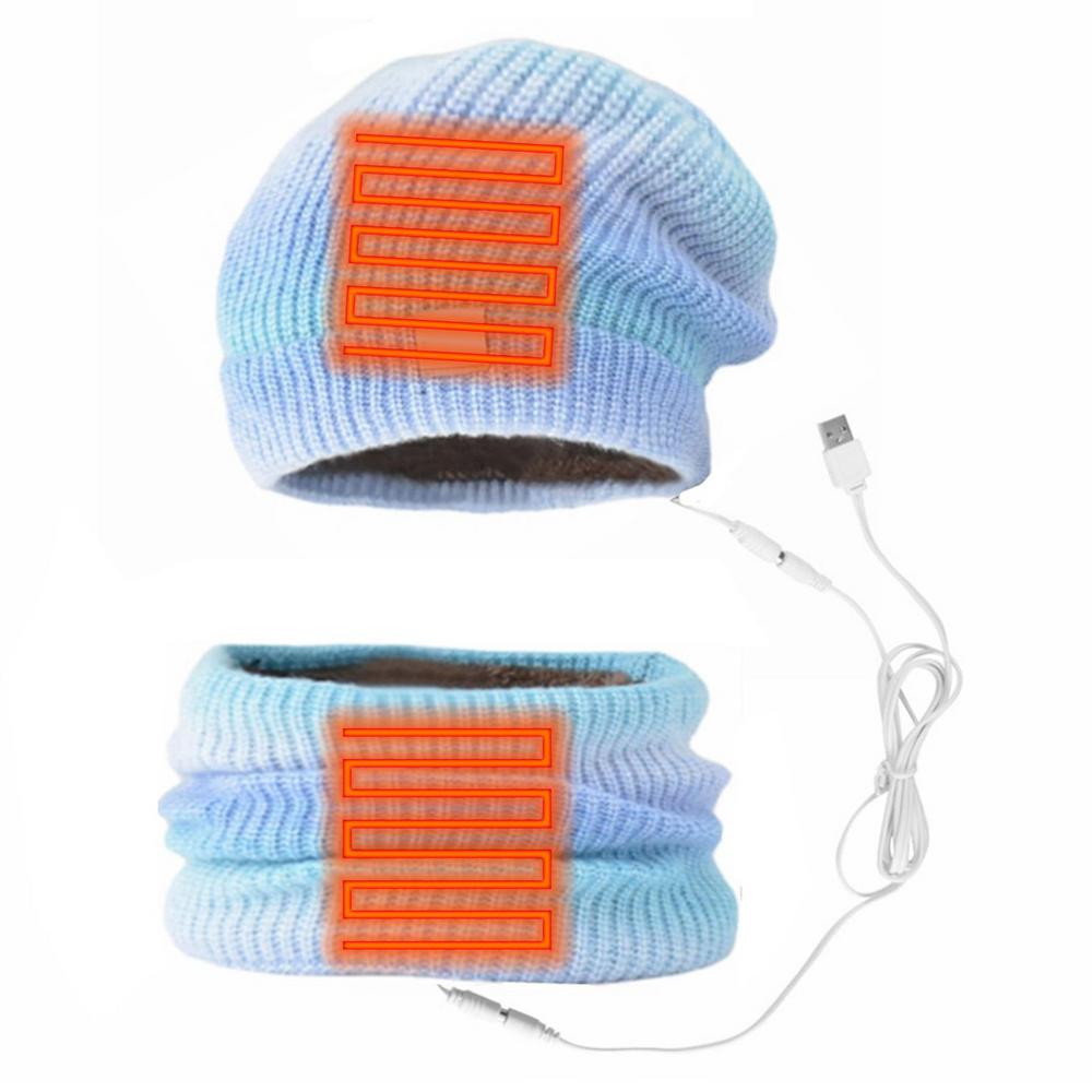 Riafu Cozy 2-in-1 USB Heated Hat and Scarf Winter Set