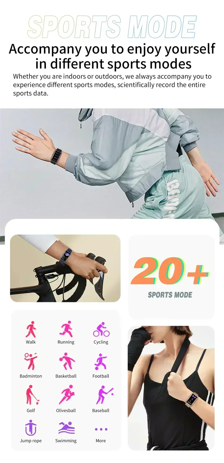 Riafu Smartwatch for Men & Women – Full Touch Fitness & Health Tracker