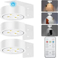 3-Pack Remote-Controlled Dimmable Magnetic Wall Art Lights Battery-Powered