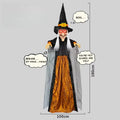 71 Inch Talking Witch Halloween Prop with Glowing Red Eyes