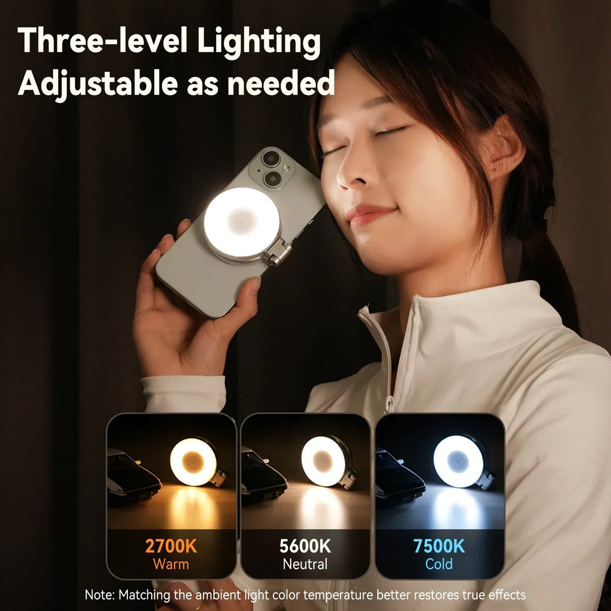 Magnetic Selfie Ring Light | Height Adjustable LED Phone Light