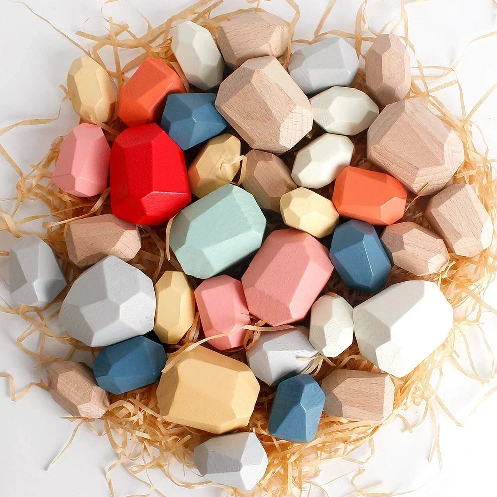 Wooden Stacking Stones Balancing Set
