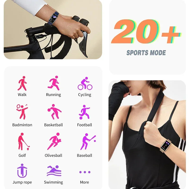 Riafu Smartwatch for Men & Women – Full Touch Fitness & Health Tracker