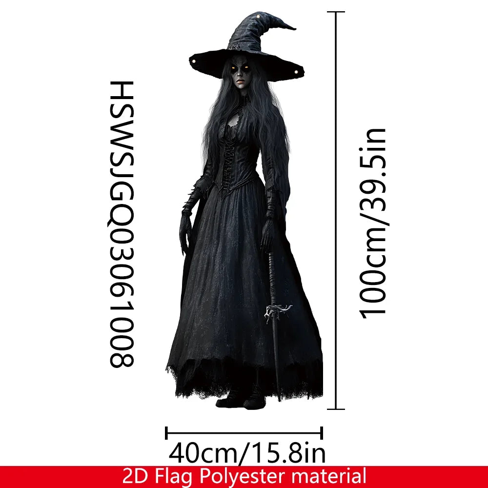 Halloween Horror Skull Bride Backdrop Cloth, Haunted House Banner