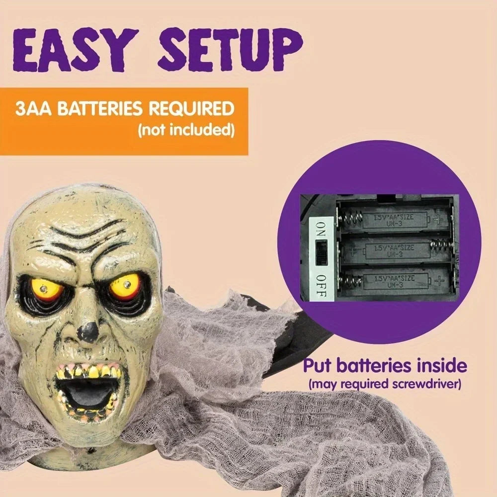 Halloween Groundbreaker Zombie with Sound and Flashing Red Eyes