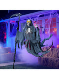 6 ft Animated Flying Grim Reaper Halloween Prop with Glowing Eyes