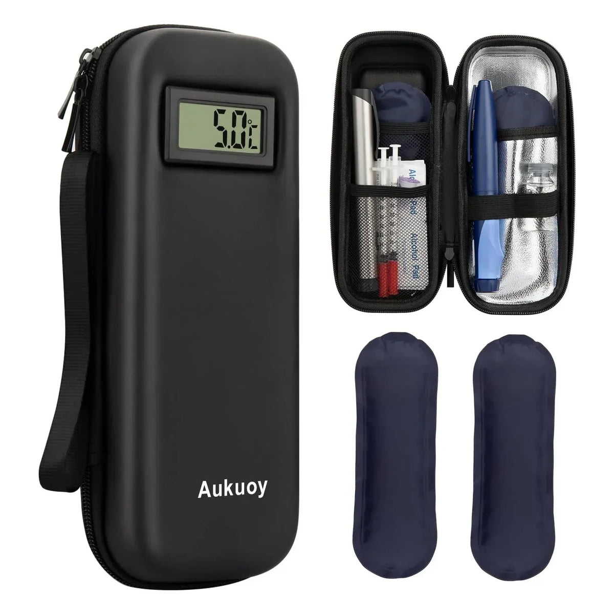 Diabetic Travel Case | Temperature Display With Ice Packs