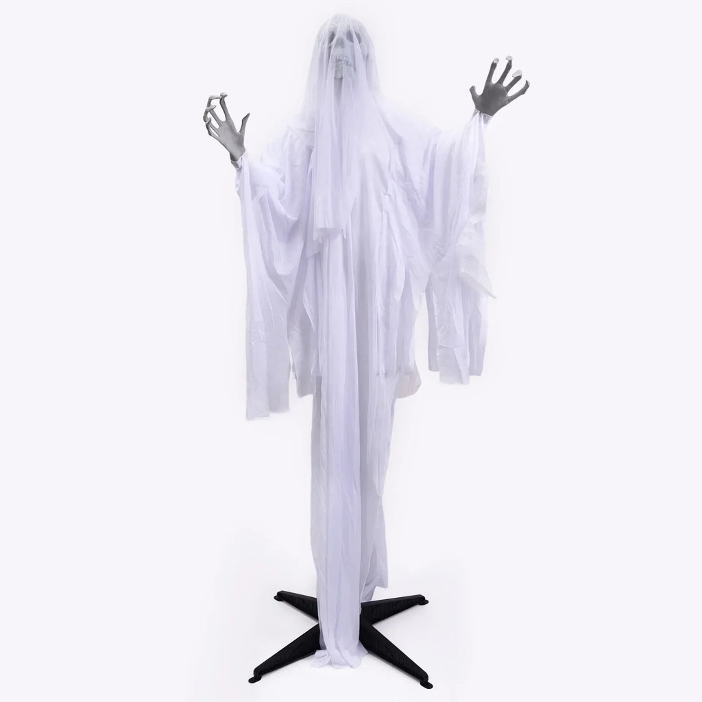 5.6 ft Standing Swinging Ghost Halloween Prop with Lights and Sound