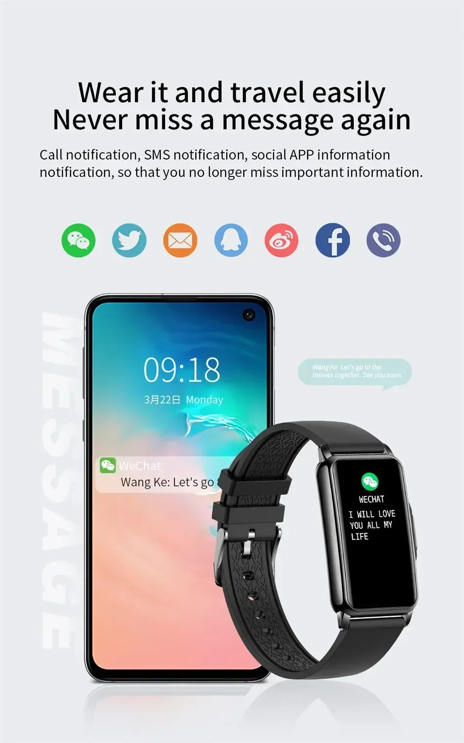 Riafu Smartwatch for Men & Women – Full Touch Fitness & Health Tracker