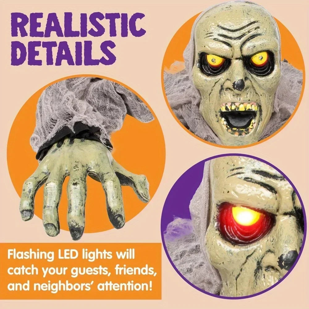 Halloween Groundbreaker Zombie with Sound and Flashing Red Eyes
