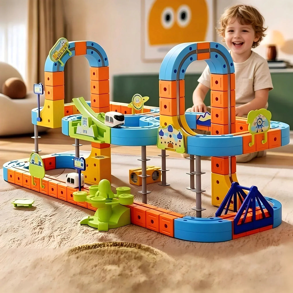 Magnetic Monorail Train Building Set