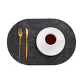 Oval Faux Leather Placemats | Heat Resistant & Non-Slip