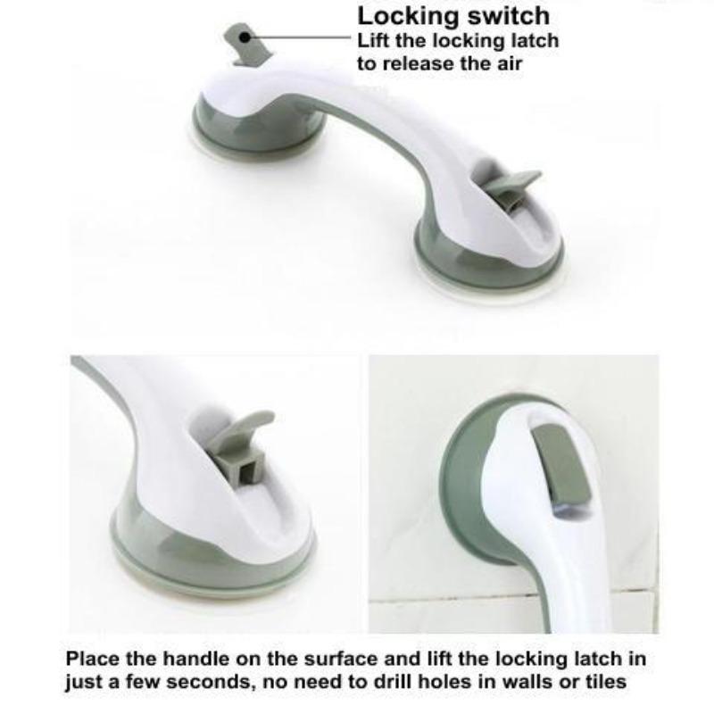Riafu Shower Grab Bar - Shower Bar - Shower Safety Bar For Balance - Hand Grip Safety Bar For Bathroom - Strong Suction Grab Bar