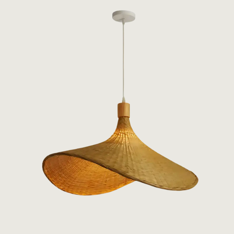 Bamboo Pendant Light | Curved Wave Design