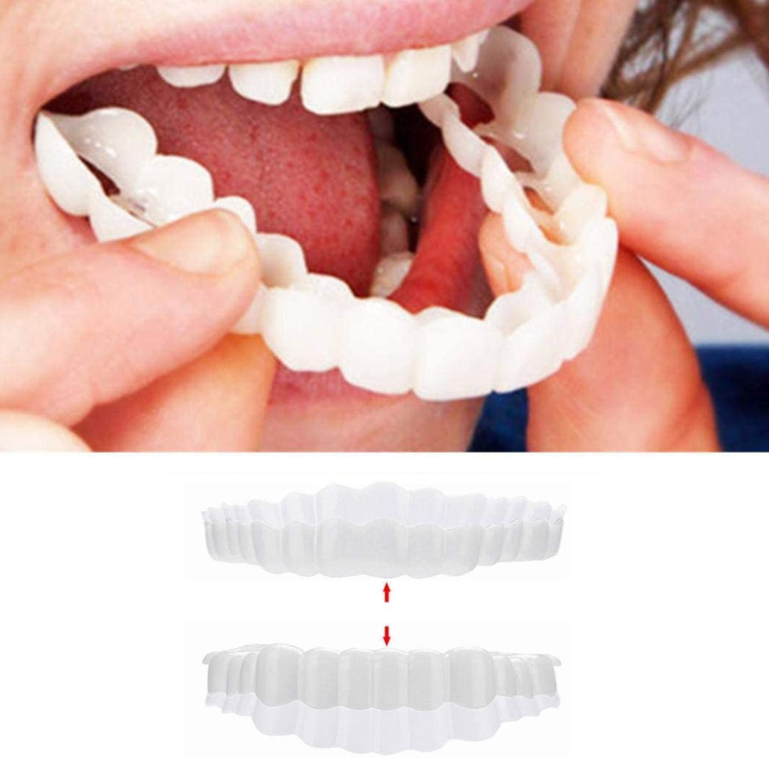 Riafu Instant Smile Veneers – Upper & Lower Clip-On Dental Veneer Set