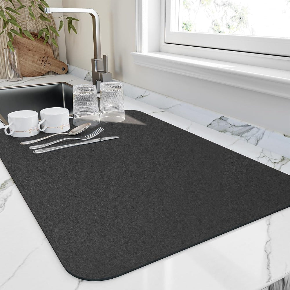 Kitchen Dish Drying Mat | Fast-Absorbing Diatomite Material