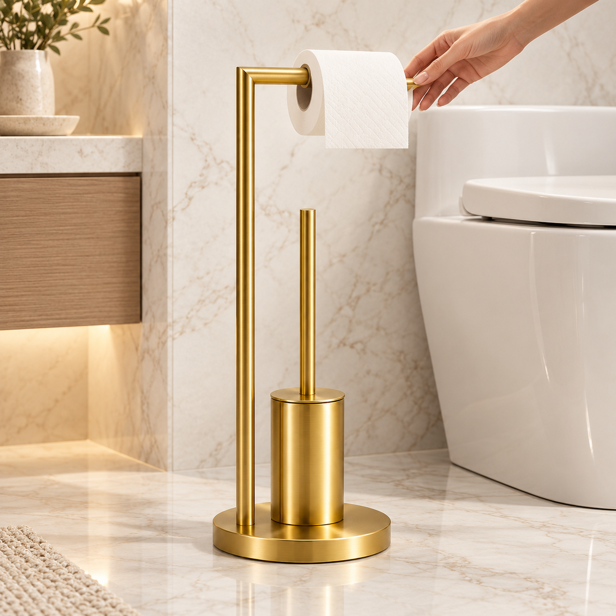 Wall Mounted Toilet Paper Holder Modern Design Bathroom