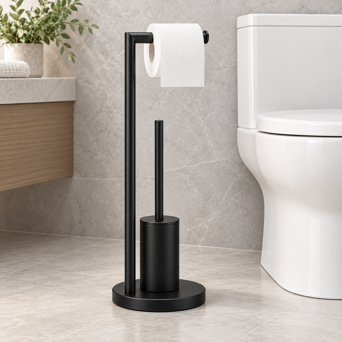 Wall Mounted Toilet Paper Holder Modern Design Bathroom