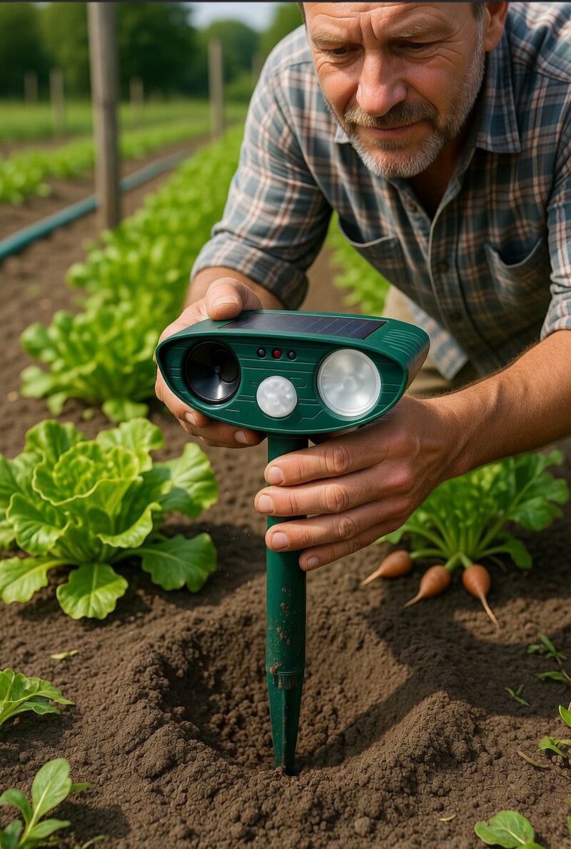 Riafu Ultrasonic Solar Deer Repeller – Motion Sensor Animal Deterrent for Garden & Yard