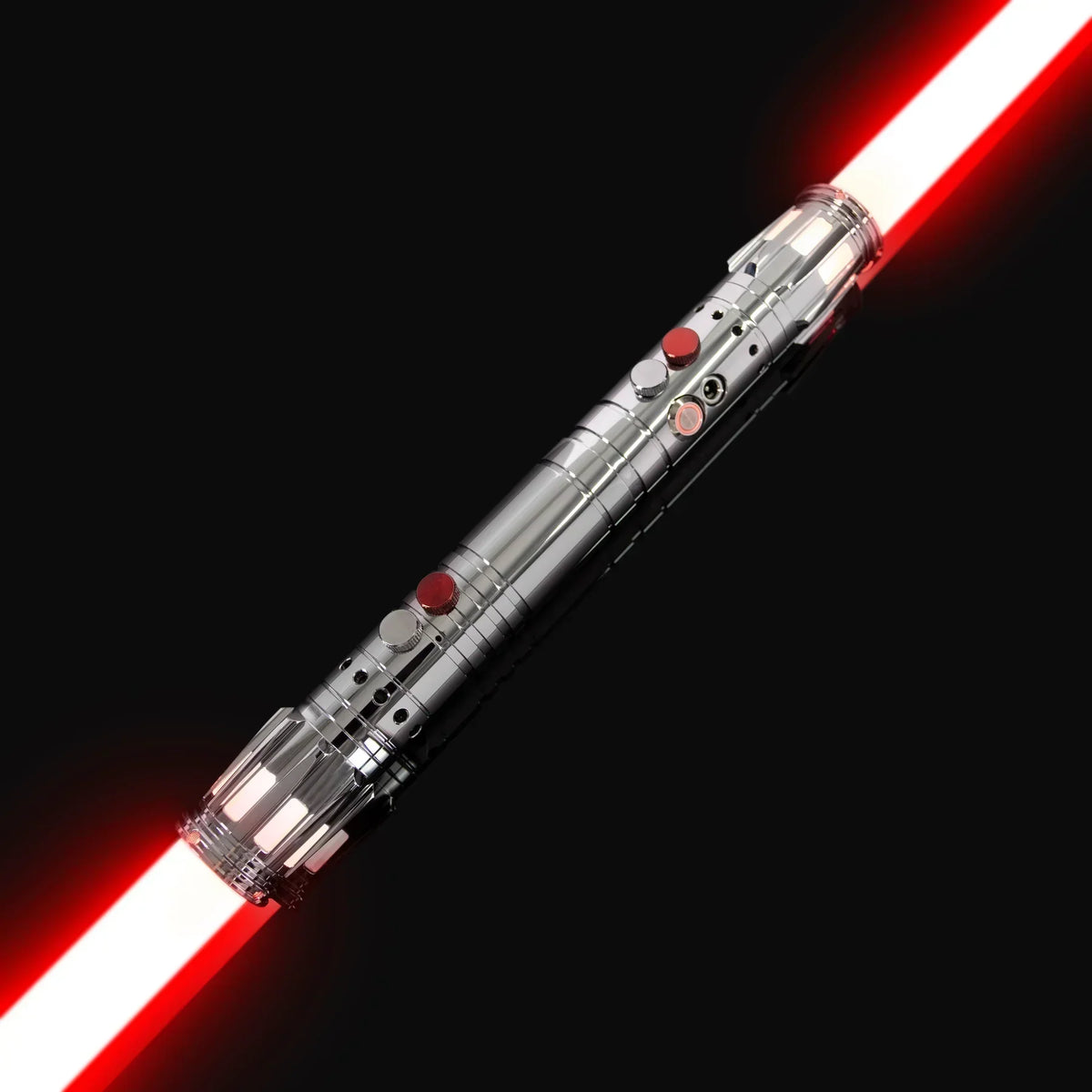 Double-Bladed LED Cosplay Saber with Chrome Hilt