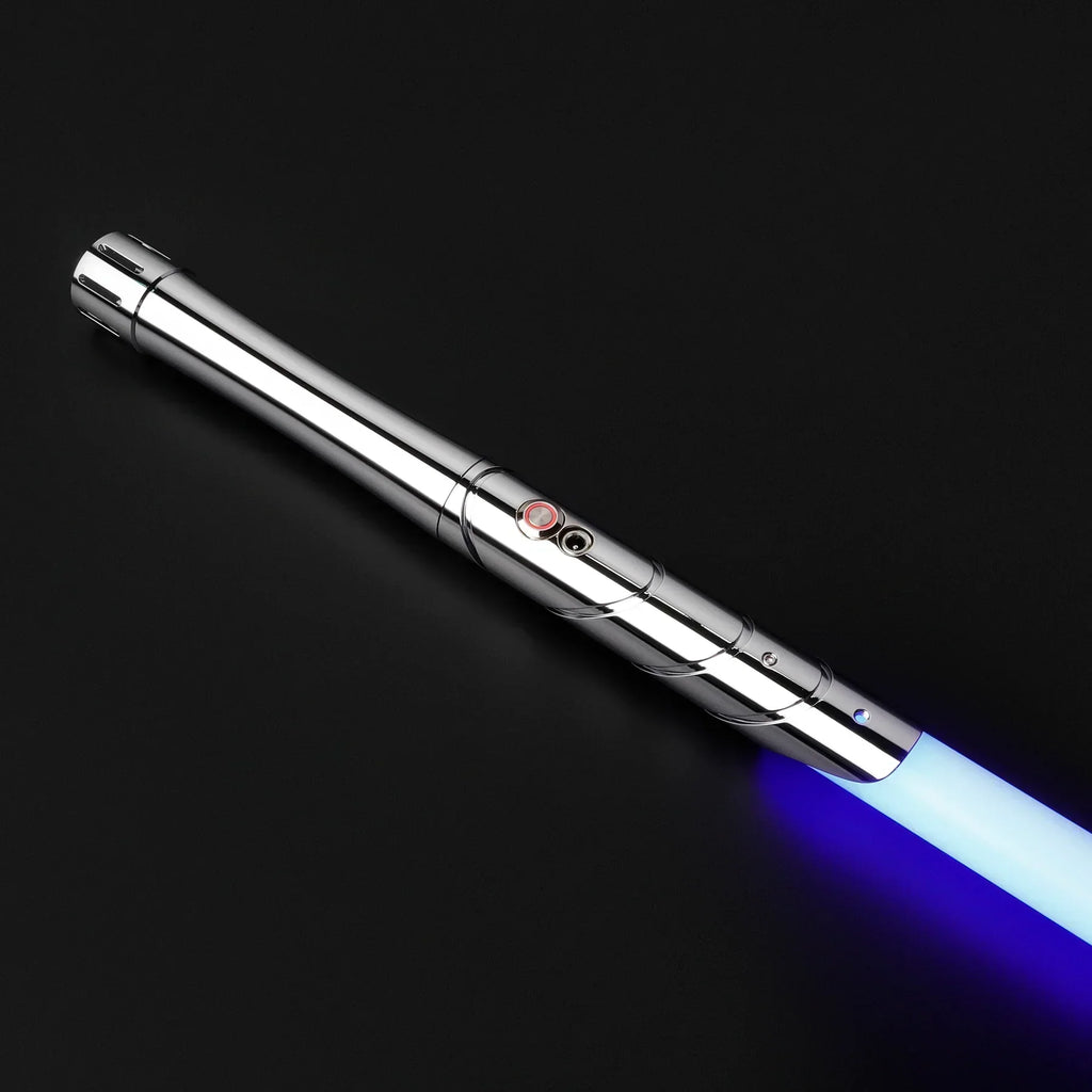 LED Cosplay Saber with Polished Silver Metal Hilt