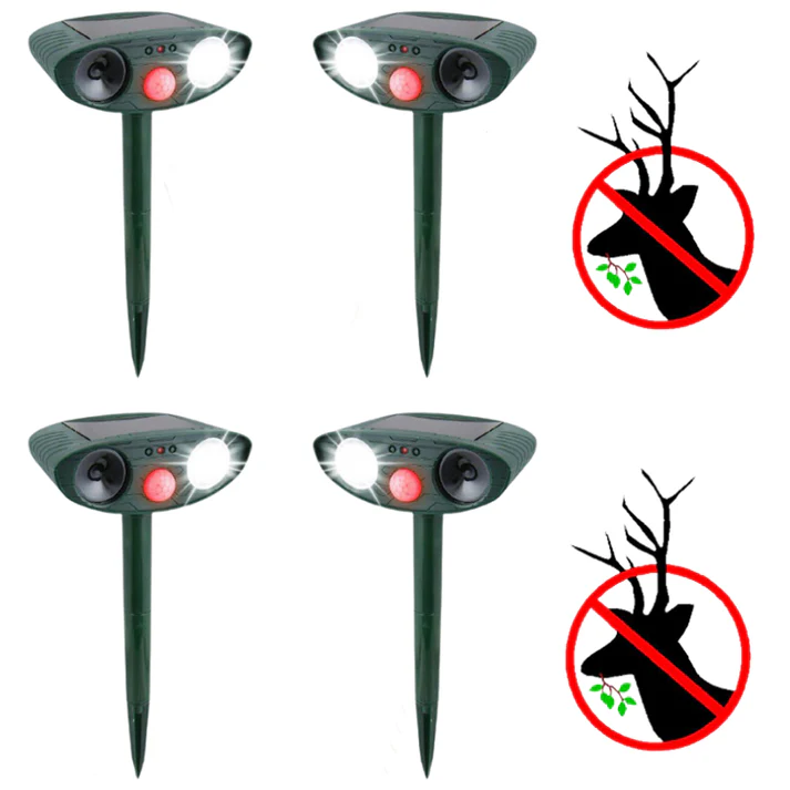 Riafu Ultrasonic Solar Deer Repeller – Motion Sensor Animal Deterrent for Garden & Yard