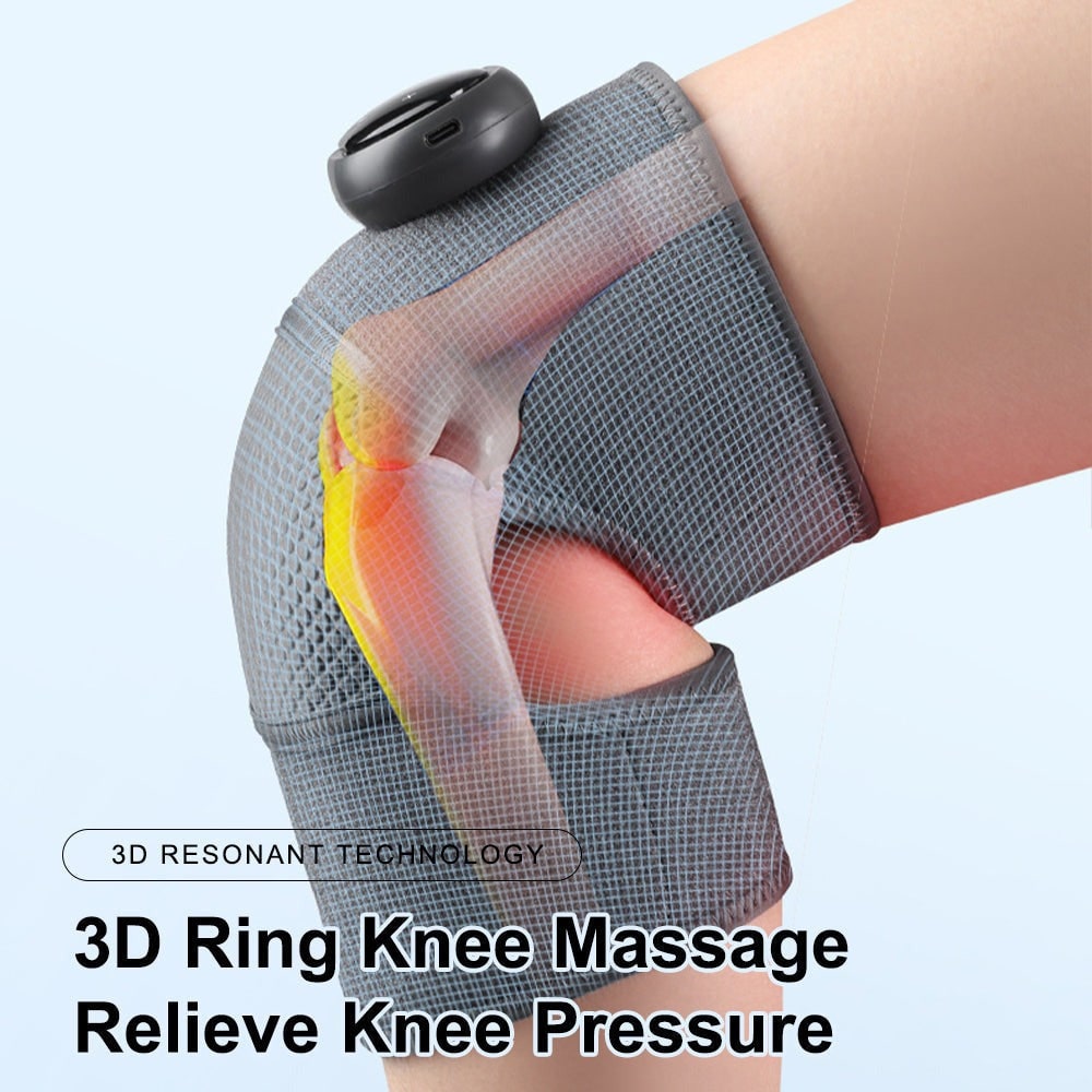 Wireless Knee Massager with Heating and Vibrations, USB-C
