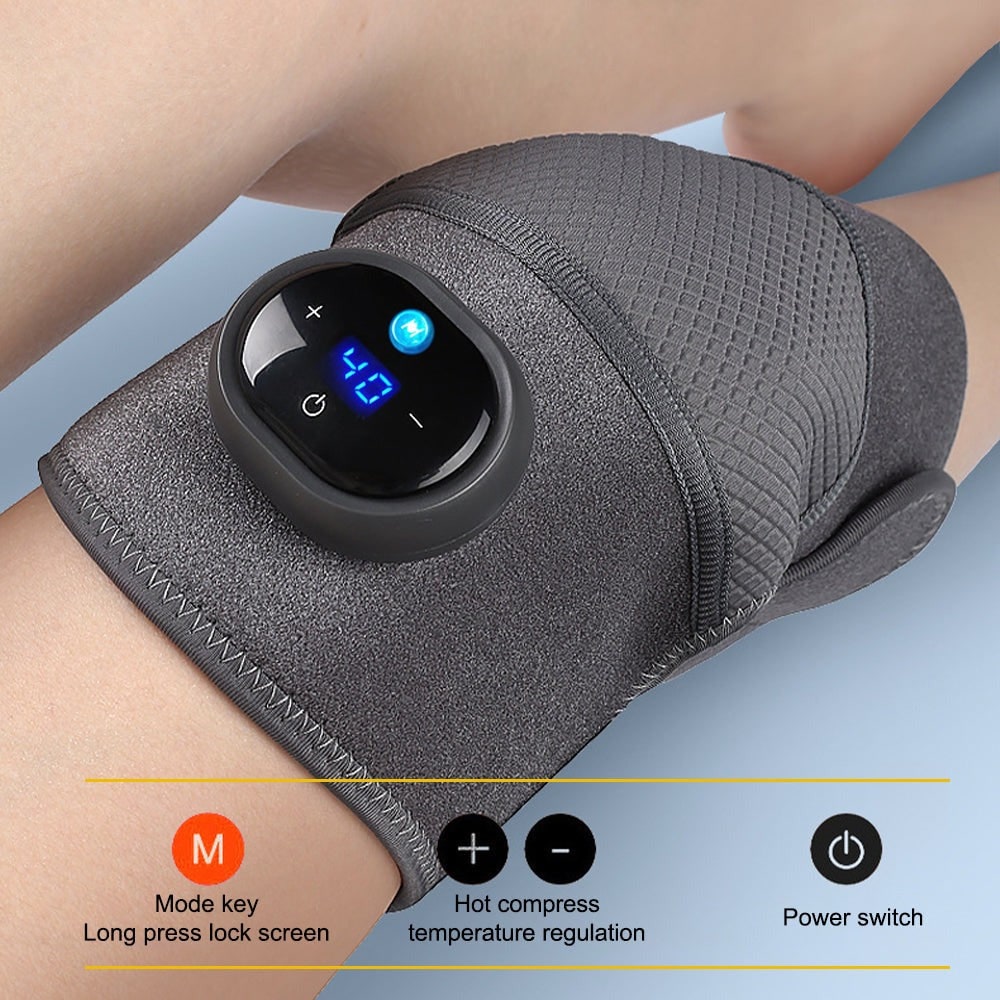 Wireless Knee Massager with Heating and Vibrations, USB-C
