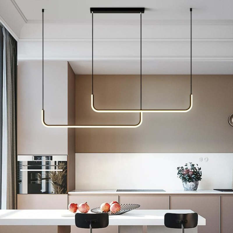 Modern LED Pendant Light | Geometric Linear Design