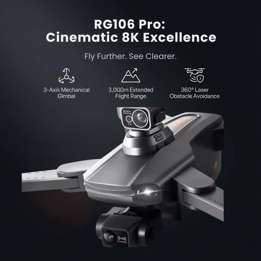 Camera Drone Foldable Quadcopter with GPS 3-Axis Gimbal and Obstacle Avoidance
