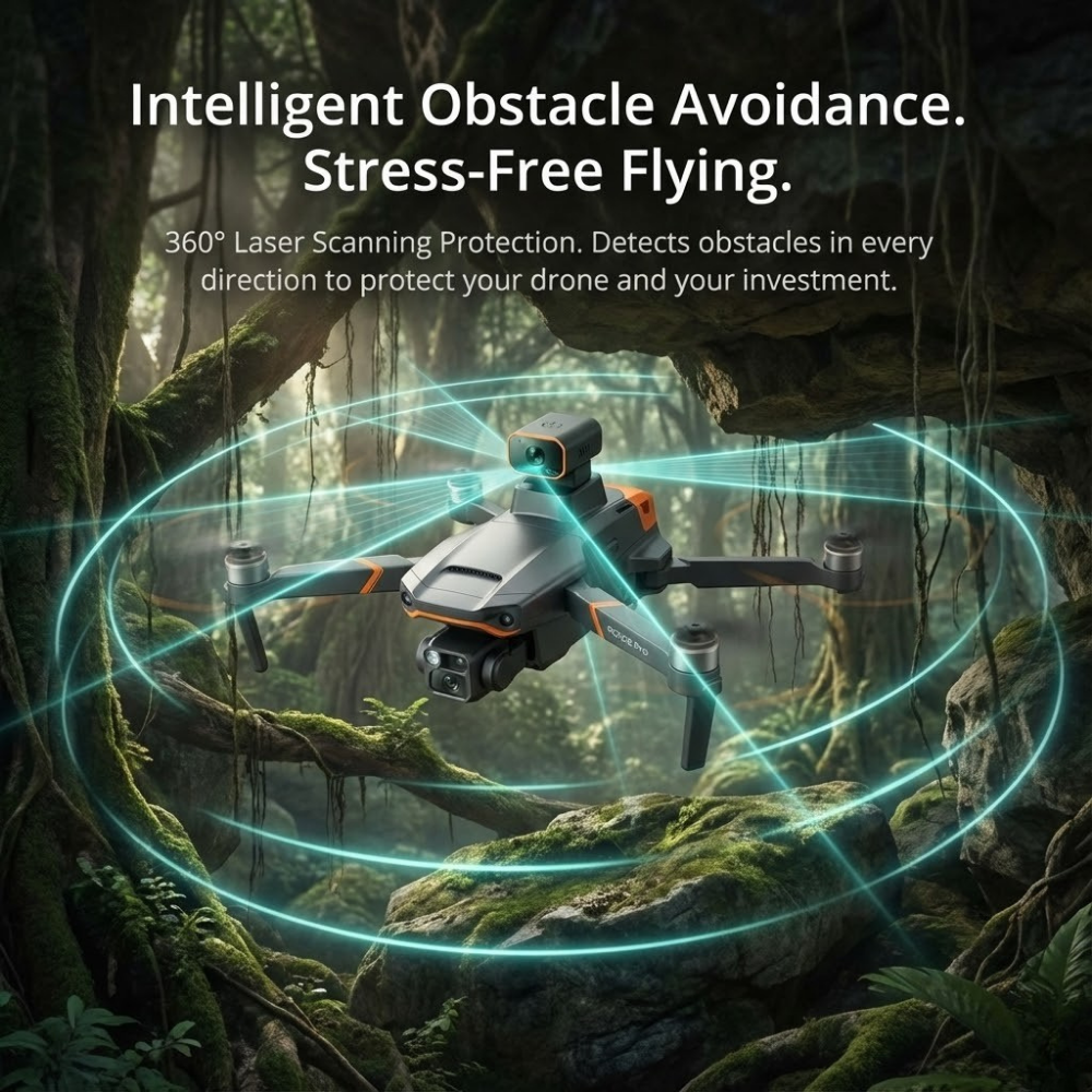 Camera Drone Foldable Quadcopter with GPS 3-Axis Gimbal and Obstacle Avoidance