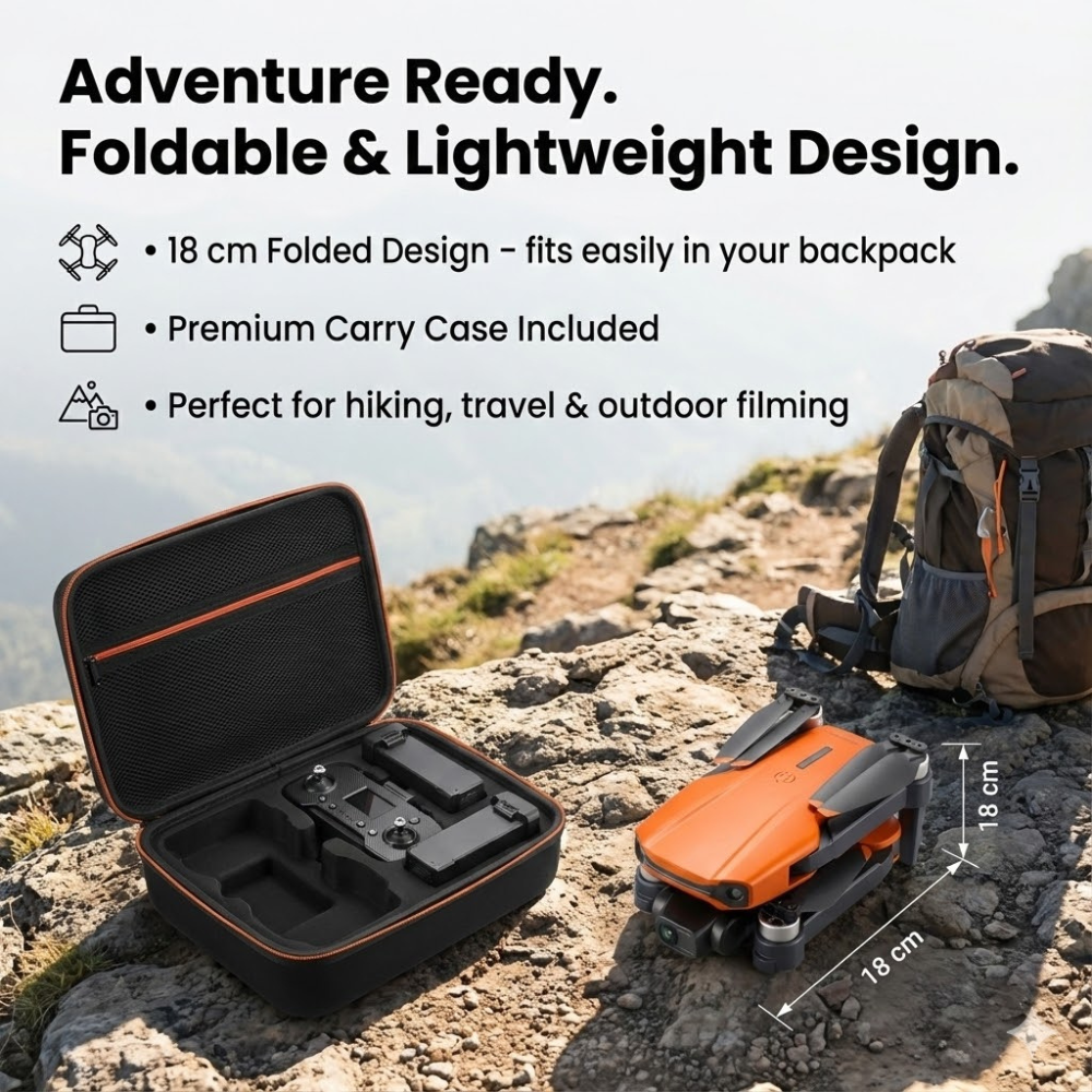 Camera Drone Foldable Quadcopter with GPS 3-Axis Gimbal and Obstacle Avoidance