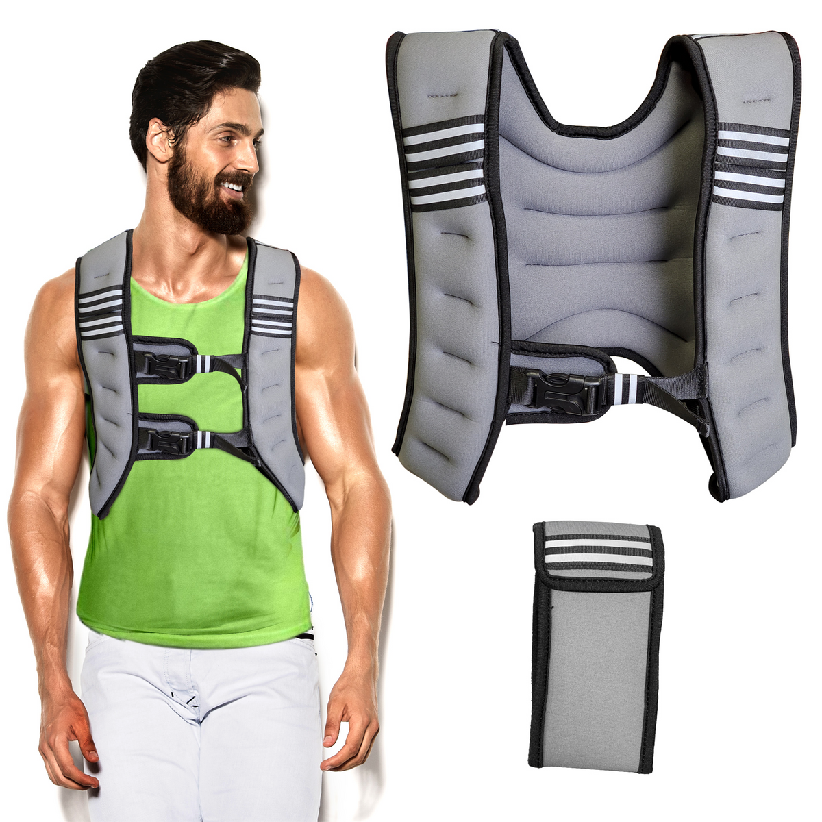 Riafu 20lbs Unisex Weighted Vest for Sports Training