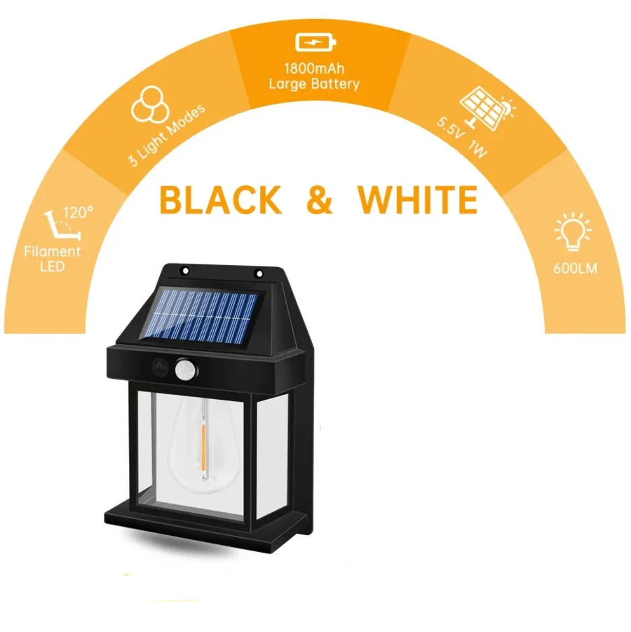 Riafu Solar Wall Lamp Outdoor, Set of 2